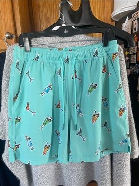 Caribbean Swim Shorts Trunks Mens M Martini Margaritas Green